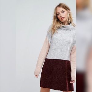 Veto Moda Toll Neck Sweater Dress Turtleneck